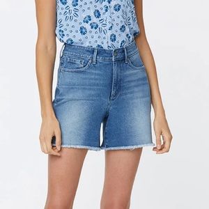 NYDJ Petite A-Line High Rise Denim Shorts Sz 10